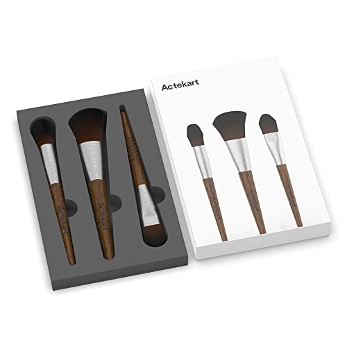 3PCS Model Cleaning Brush Kit (Premium Wooden Handle) Soft Figure Duster Brush, Professional Model Dusting Brush for Statues, Collectible Figurine, Hobby Crafts