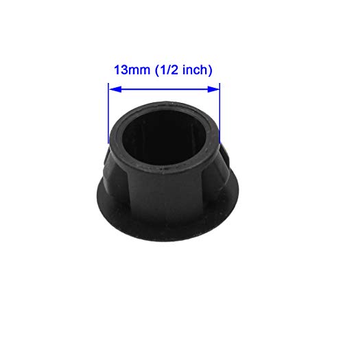 Zorfeter Black Hole Plugs 13mm (1/2 inch), 30 Pcs - color: Black, size: 13mm (1/2 inch)