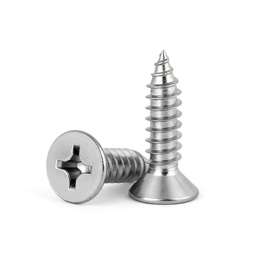 #4 x 5/8" 304 Stainless Steel Cabinet Hinge Screws, M3x16mm(200Pcs) - size: #4 x 5/8''-200pcs