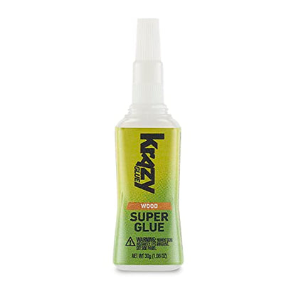 Krazy Glue Fast-Dry Wood Superglue, Strong Adhesive + Precision Tip (30g)