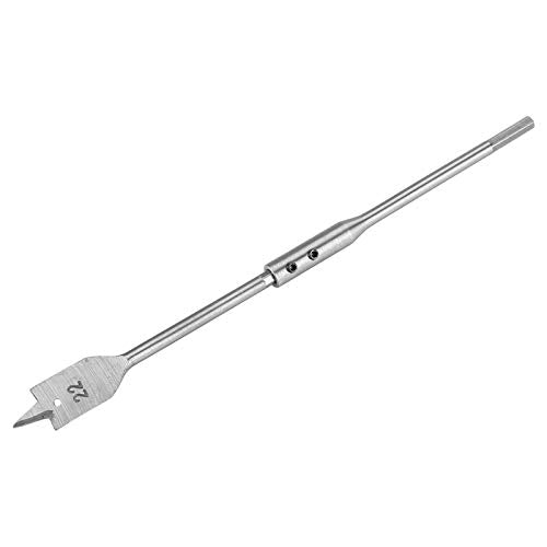 15-Piece Spade Drill Bit Sets, 6‑25mm Paddle Flat Bit with 1/4'' Quick Change Shank & 6'' Drill Bit Extension for Hole Cutter Woodworking