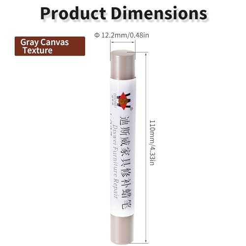 Wood Filler Sticks, Gray Canvas Texture, Scratch Repair Crayons - color: Gray Canvas Texture