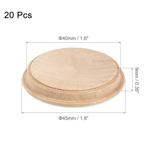uxcell Wood Hole Plugs, 20 Pcs 45x40mm Wood Button Top Plugs Round Head Hardwood Furniture Plugs Screw Hole Plugs for Furniture Tables Chairs Cabinetry Crafts Projects - size: 45x40mm