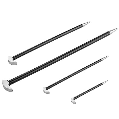 MAXPOWER 4 PCS Rolling Head Pry Bar Set 6 Inch 12 Inch 16 Inch 20 Inch - size: 6" 12" 16" 20"