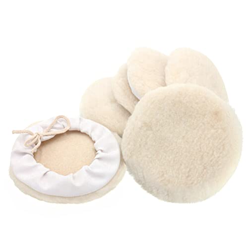 YWBL-WH Wool Polishing Pads, 7 Inch 6-Pack