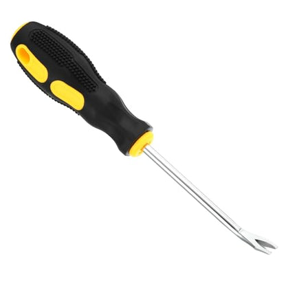 Upholstery Staple Remover, 4" V Curved Construction Staple Puller Staple Nail Tack Tool for Furniture Wooden Floor Photo Frame, Yellow