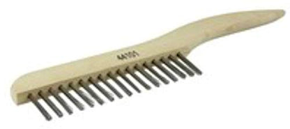 Weiler 44101 Hand Wire Scratch Brush, .012 Stainless Steel Fill, Shoe Handle, 1 x 17 Rows, Made in the USA (Pack of 12) - size: 10" x 3/8" Block, 1-1/16" Trim Length, style: Pack of 12