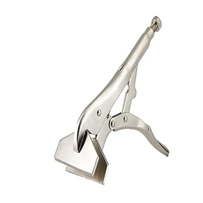 10-inch Locking Sheet Metal Clamp, Heavy Duty Sheet Metal Grip Tool, Heat-Treated Nickle Plated Welding Plier