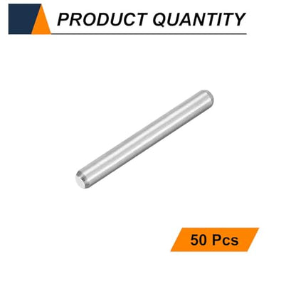 HARFINGTON 50pcs Dowel Pins M1.5(1.5mm) x 12mm 304 Stainless Steel Cylindrical Shelf Support Peg Pin Rod Fasten Elements for Metal Devices Wood Furniture DIY Installation, Silver - size: M1.5 x 12mm