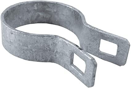 Ozark Fence & Supply Galvanized Steel Brace Band (12, 4"): 12-Pack Galvanized Brace Bands for 4" Chain Link Fence Post - Rust-Resistant, Durable, Easy Install. Includes Required Bolt. - size: 4 Inch