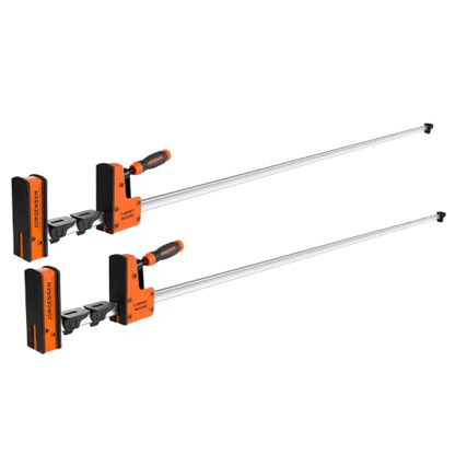 JORGENSEN 72-Inch Parallel Bar Clamps, 2-Pack Cabinet Master Bar Clamps - size: 72 Inch