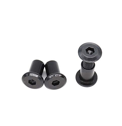 10-Pack Black M8 25mm Countersunk Rivet Socket Cap Connecting Bolts Cap Nuts Assortment Kit for Furniture Connecting - size: M8 x 25mm 10-Pack