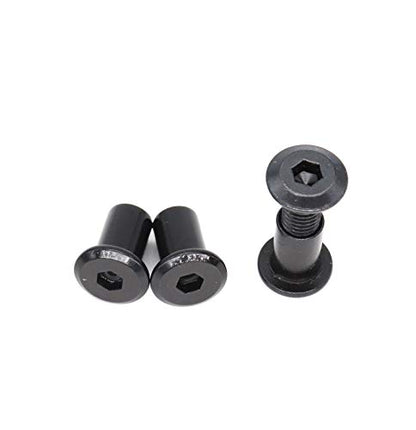 10-Pack Black M8 25mm Countersunk Rivet Socket Cap Connecting Bolts Cap Nuts Assortment Kit for Furniture Connecting - size: M8 x 25mm 10-Pack