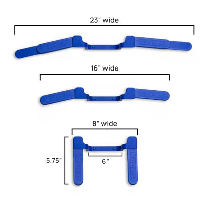 Wall Mount Display | Damage-Free Adjustable Hanger for Jerseys - color: Blue