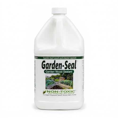 Garden-Seal Non-Toxic Wood Sealant, 1 Gallon | Raised Garden Beds, Planters & Pet Areas | Plant-Safe, Zero VOC, Clear | Waterproof Outdoor Wood Sealer | 30-Year Formula, Made in USA