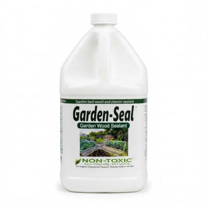 Garden-Seal Non-Toxic Wood Sealant, 1 Gallon | Raised Garden Beds, Planters & Pet Areas | Plant-Safe, Zero VOC, Clear | Waterproof Outdoor Wood Sealer | 30-Year Formula, Made in USA