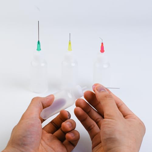 30cc Needle Glue Bottles, Precision Tip Squeeze Applicator Dispenser Bottle - size: 1 Ounces