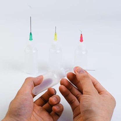 30cc Needle Glue Bottles, Precision Tip Squeeze Applicator Dispenser Bottle - size: 1 Ounces