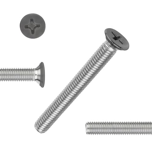 QISHENG 100 PCS Black Head #6-32X1-1/2(1.5 inch) Stainless Steel Phillips Flat Head Machine Screws,DIY,Repair,Install Furniture and Electrical Appliances Screws,Stainless 18-8 A2(304) Screw - color: Black, size: #6-32X1-1/2"(1.5 inch)