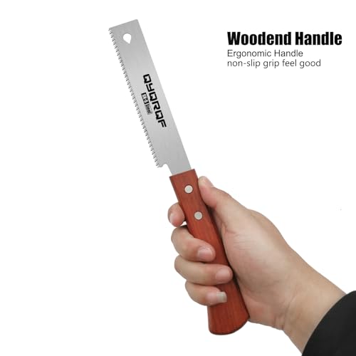 Small Hand Saw, 6" Pull Saw with 17TPI Flexible Trim Saw SK5 Flush Cut Saw for Woodworking Garden Pruning Carpentry or DIY Projects
