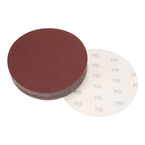 uxcell 30pcs 8" Hook and Loop Sanding Discs 80 Grit Aluminum Oxide - size: 80 Grit