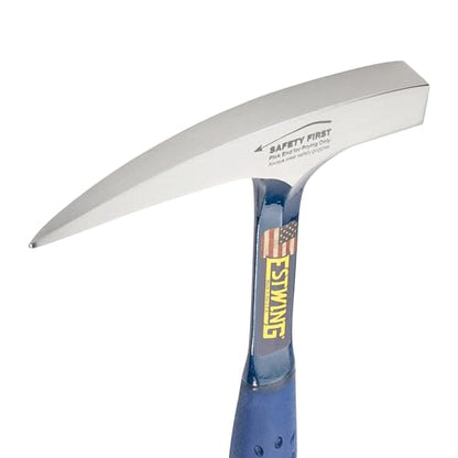 ESTWING Rock Pick, 14oz Pointed Tip, Blue Molded Grip, E3-14P - size: 14 oz (Ounces) Standard Handle