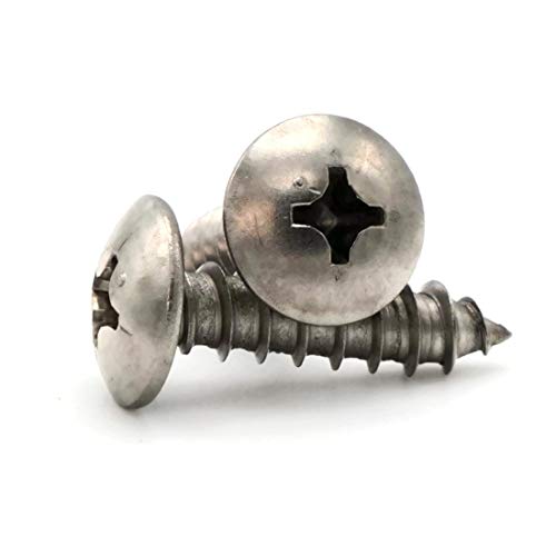 #10 Phillips Truss Head Screws 316 Stainless Steel Sheet Metal Screws #10 x 1 inch Qty 100 - size: #10 x 1 inch