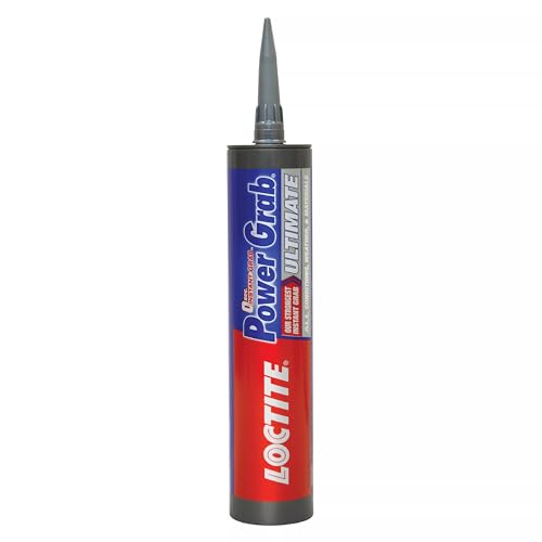 Loctite Power Grab Ultimate Construction Adhesive, 9 fl oz Cartridge, 1 Pack - Versatile High Strength, Wide Temperature Range Construction Glue - size: 9 fl oz Cartridge, Pack of 1