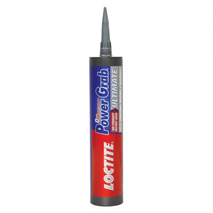 Loctite Power Grab Ultimate Construction Adhesive, 9 fl oz Cartridge, 1 Pack - Versatile High Strength, Wide Temperature Range Construction Glue - size: 9 fl oz Cartridge, Pack of 1