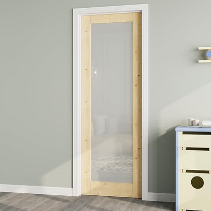 Interior Door,1-Lite Glass Doors,Wood Door Slab,28x80 Barn Door - size: 28" x 80"