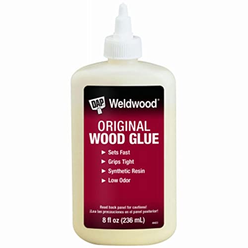 DAP Weldwood Original Wood Glue, Yellow, 8 oz (7079800497) - size: 8 Oz