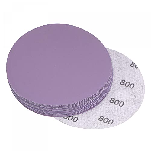uxcell 15Pcs 4-Inch Purple Sanding Discs 800 Grits Hook and Loop Professional Aluminum Oxide Sand Paper Wet Dry Polish for Wood Metal Paint Finishing - style: 800 Grit