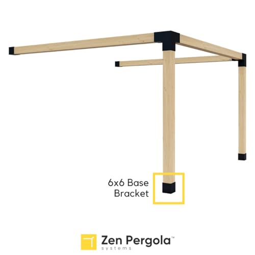 Pergola Post Base Bracket (6x6 Steel) for Securing DIY Pergola Post to the Ground