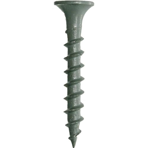 Grip-Rite PTN114S5 PG10 Polymer Coated #6 x 1-1/4" Coarse Thread Deck Screw, Gray, 5lb Box