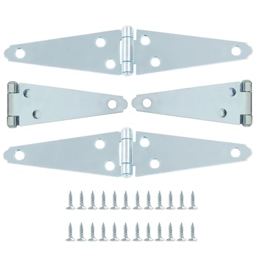 Hordion 4Pcs Strap Hinge Shed Door Hinges, 4 Inch Heavy Duty Gate Hinges - size: 4 Inch, 4Pcs