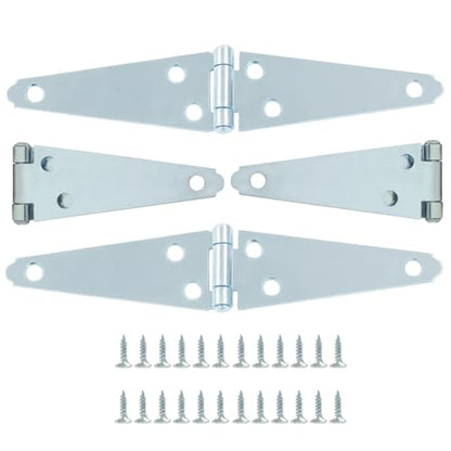 Hordion 4Pcs Strap Hinge Shed Door Hinges, 4 Inch Heavy Duty Gate Hinges - size: 4 Inch, 4Pcs