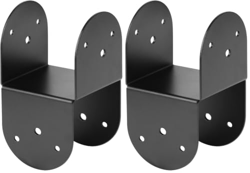 GBGS 8 Pack 4x4 Post Connector,Extender Bracket,14 Gauge,Black