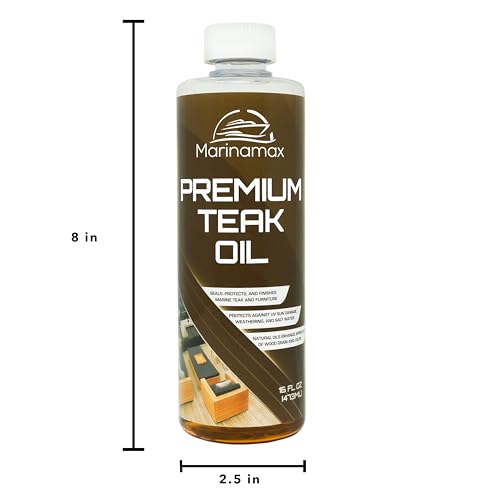Premium Teak Oil 16 oz, Wood Oil, Sealer & Protector