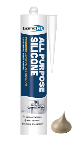 Bond It All Purpose Silicone, Sealant, 10 oz, Beige - color: Beige