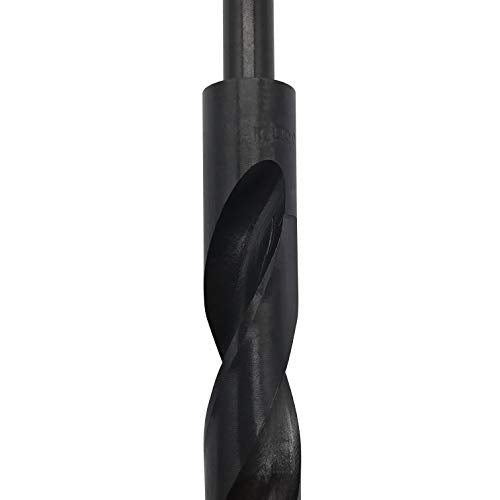 18mm(23/32-Inch) Reduced Shank Drill Bit, 1/2” Shank High Speed Steel Twist Drill Bit HSS-9341 for Aluminum Plate Copper Wood Stainless Steel - size: 18mm