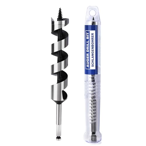 1-1/4" X 9" Auger Bit for Wood, 32x230mm Hex Long Auger Drill - size: 1-1/4" (32mm)diameter, style: 9 inch / 230mm Length