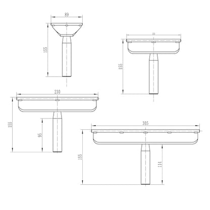 1" Dia Post 4pcs Set Horizontal Support Tool Rest for Woodturning Lathe. - color: 1" Dia Post