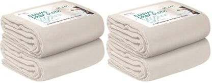 Canvas Drop Cloth for Painting 9x6 feet Pack of 4-8oz Painters Drop Cloths for Painting - All Purpose Canvas Tarps for Floor & Furniture Protection - Recycled Cotton Fabric - size: 9x6 Ft - 2 pc (Pack of 2)