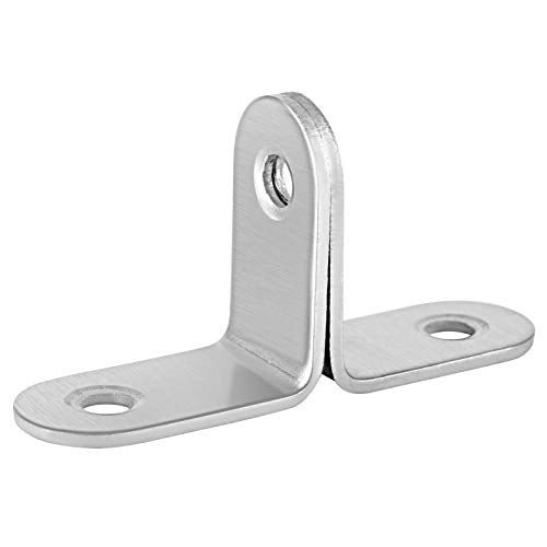 ZOENHOU 50 PCS 30x30mm Stainless Steel L Brackets Corner Braces with 100 Screws, 90 Degree Right Angle Brackets for Wood Furniture Shelves Cabinets Drawers Repair - size: 50 PCS 30 x 30mm Silver