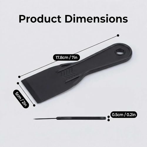 5-Pack Plastic Putty Knife Set, Flexible Scraper Tools for Spackling, Drywall Repair, Caulking, Surface for Delicate Surfaces