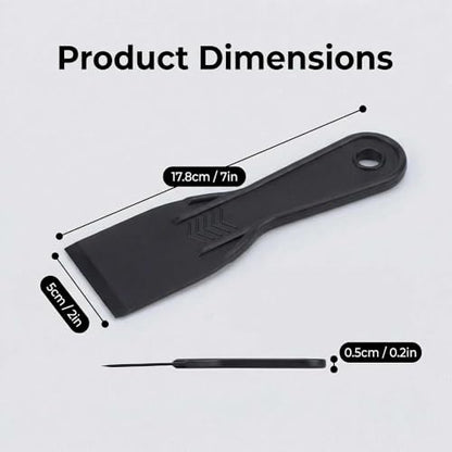 5-Pack Plastic Putty Knife Set, Flexible Scraper Tools for Spackling, Drywall Repair, Caulking, Surface for Delicate Surfaces