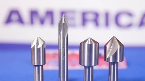 Drill America 3 Piece Single Flute Countersink Set, Sizes: 1/4, 3/8 and 1/2, 82 Degrees - size: 3 Piece Set (1/4, 3/8, 1/2), style: Single Flute