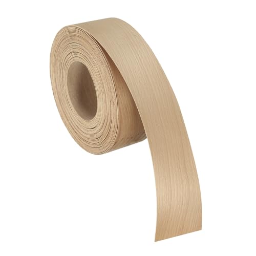 uxcell 1-1/2 Inch x 26ft Wood Veneer Edge Banding, Pre-Glued Flexible Beech Edging Strips, Iron on with Hot Melt Adhesive Wood Tape for Cabinet Repair and Furniture Restoration - size: 1-1/2 Inch x 26ft