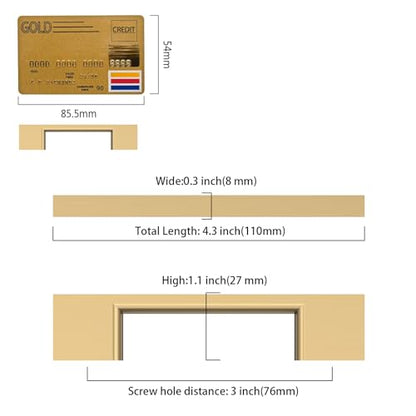 Amerdeco 10 Pack Champagne Bronze Cabinet Pulls 3" - color: Champagne Bronze, size: 3" hole center