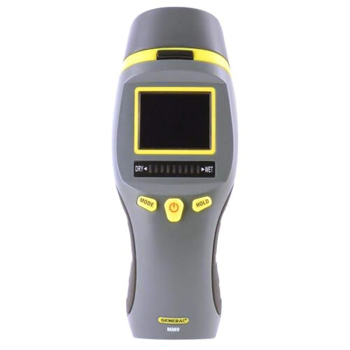 General Tools MM9 Moisture Meter for Wood, Walls & Drywall Detection - size: Pin & Pinless